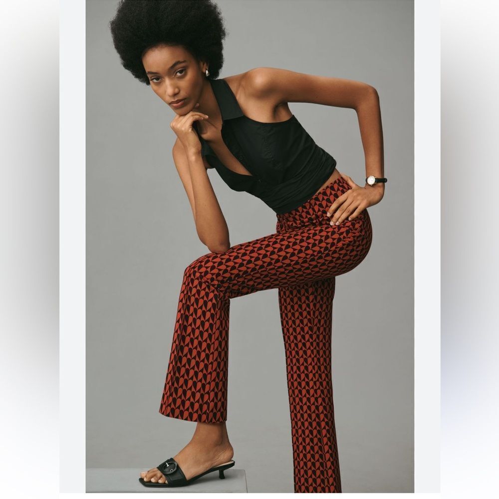 Anthropologie NWT MAEVE THE MARGOT KICK-FLARE CROPPED TROUSERS - XS